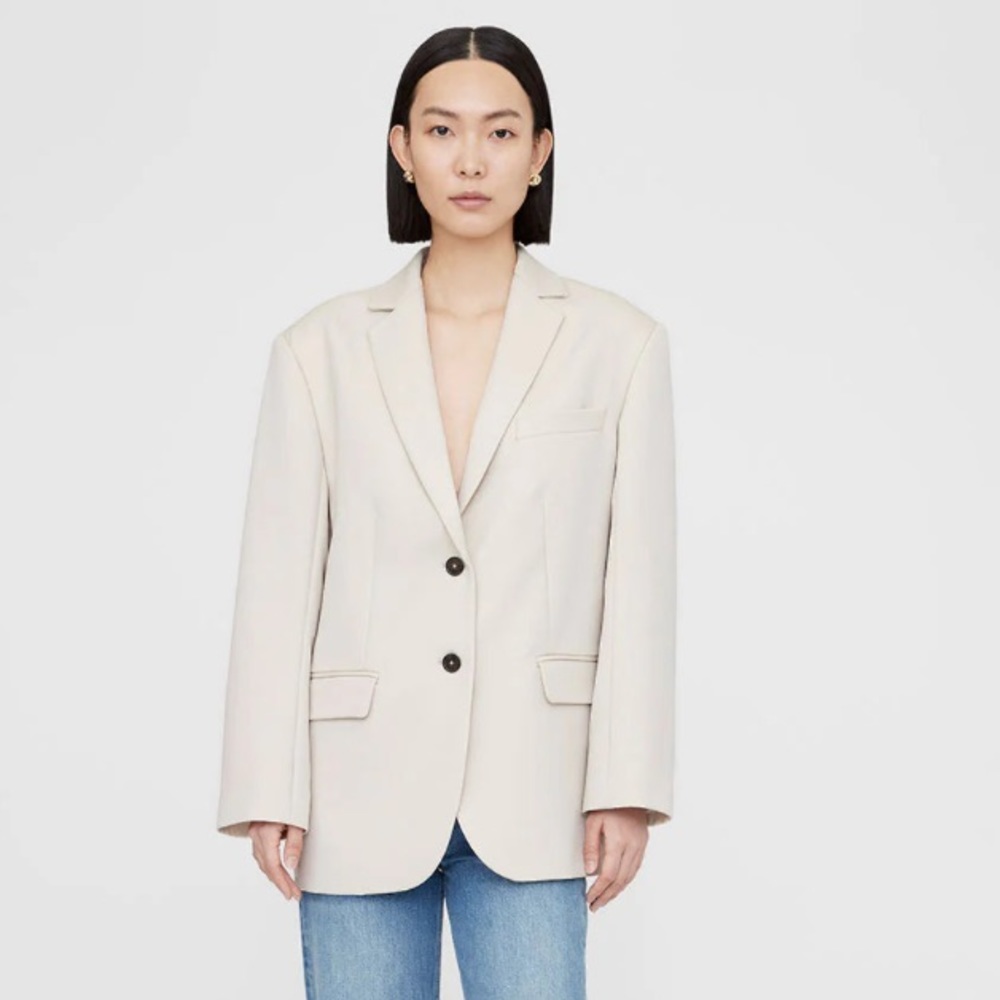 Anine Bing Quinn blazer in Dove size M